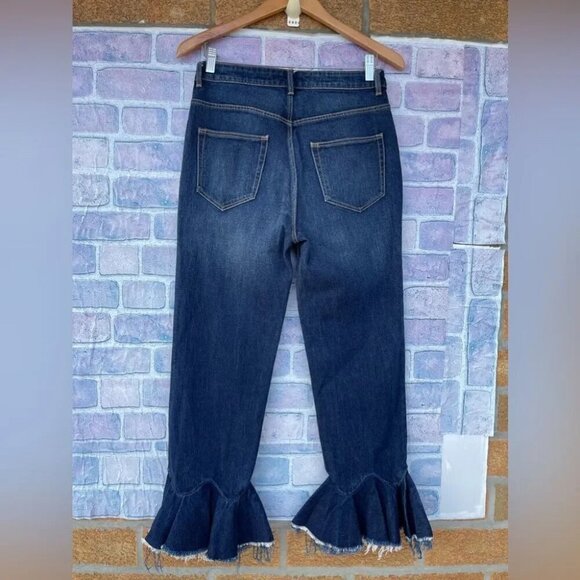Rebecca Taylor La Vie Ruffle Hem Jeans 29 - Picture 4 of 9